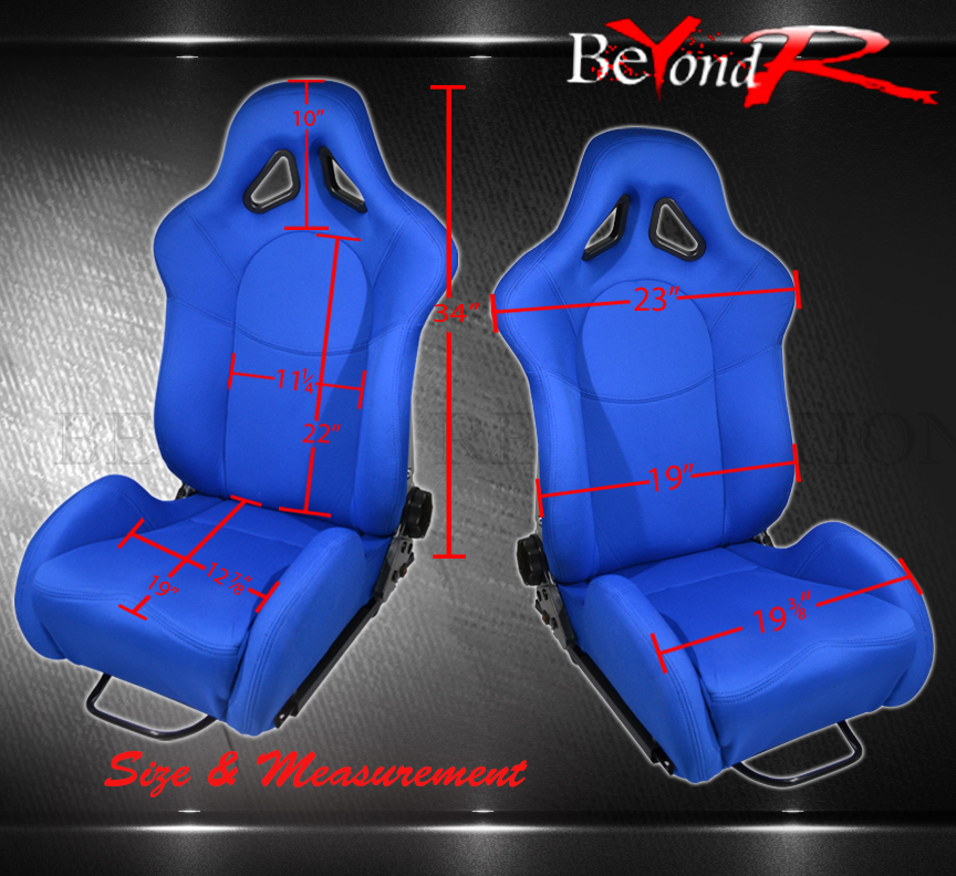 FOR NISSAN DRIFT RACING TRACK RECLINABLE BUCKET SEAT CHAIR BLUE